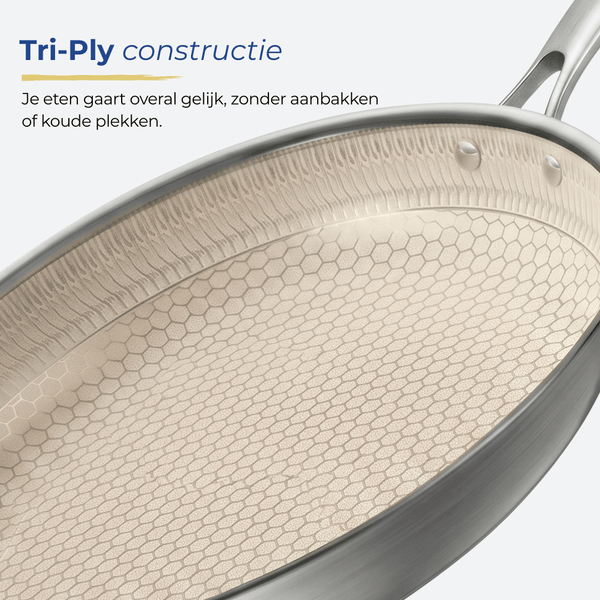 Morelia® Hybrid Koekenpan - 3 Delige Set Met Deksels - moreliacookware