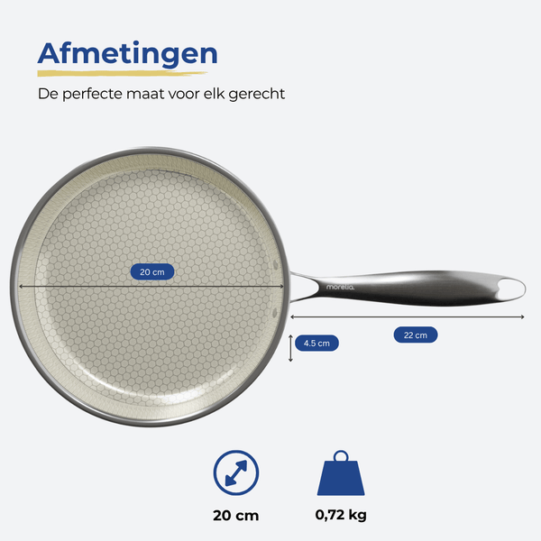 Morelia® Hybrid Koekenpan Met Deksel Ø 20 cm - moreliacookware