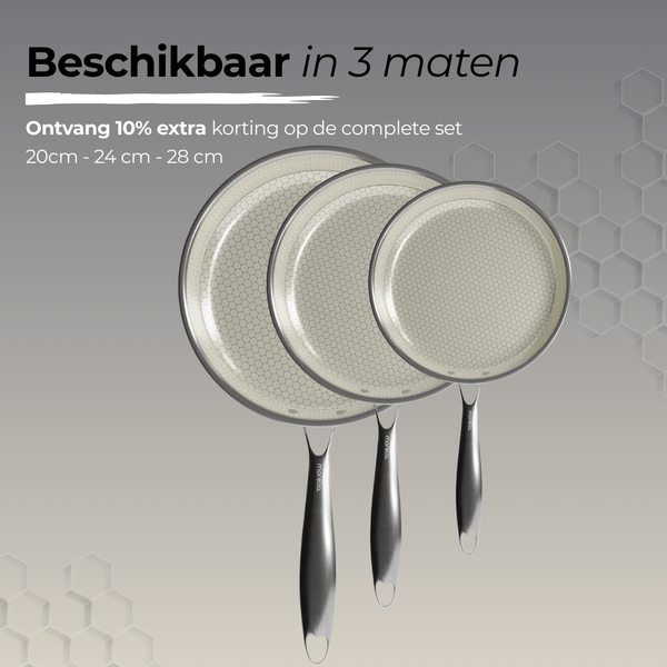 Morelia® Hybrid Koekenpan - 3 Delige Set - moreliacookware